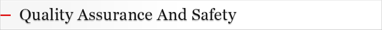Quality Assurance And Safety